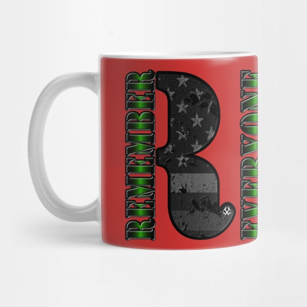 RED Remember Everyone Deployed Green Line by Turnbill Truth Designs